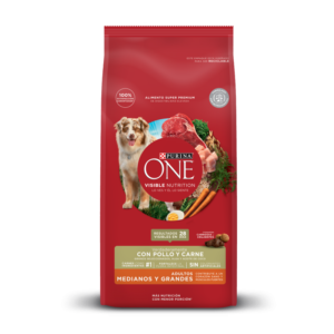 PURINA ONE ADULTOS MEDIANOS Y GRANDES (POLLO Y CARNE)