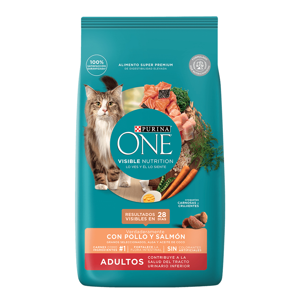 PURINA ONE ADULTOS POLLO Y SALMÓN | Faunalandia | La tienda para tus ...